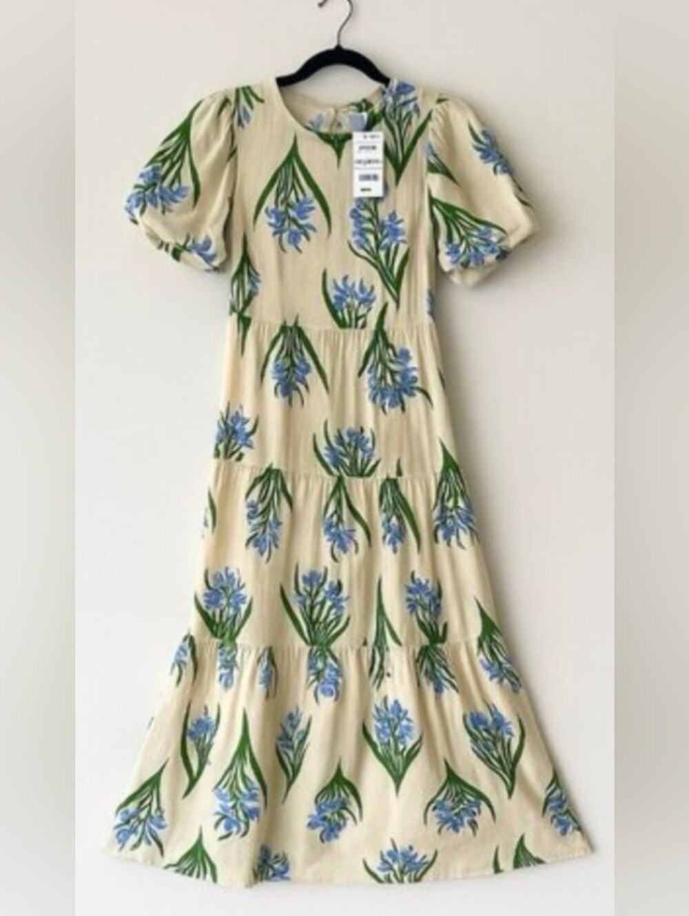 NWT...Zara Sofia Ecru Linen/Cotton Open Back Maxi Dress Size XS - Picture 3 of 12